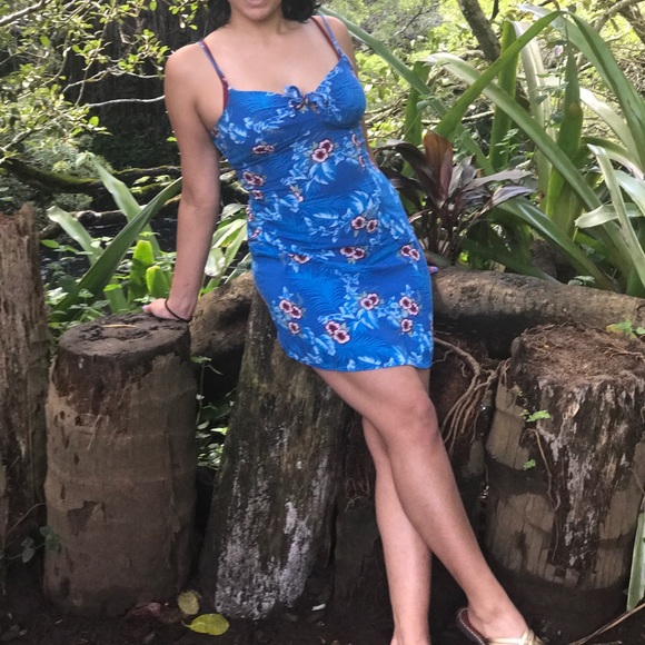 Hawaiian print mini dress - Picture 2 of 2